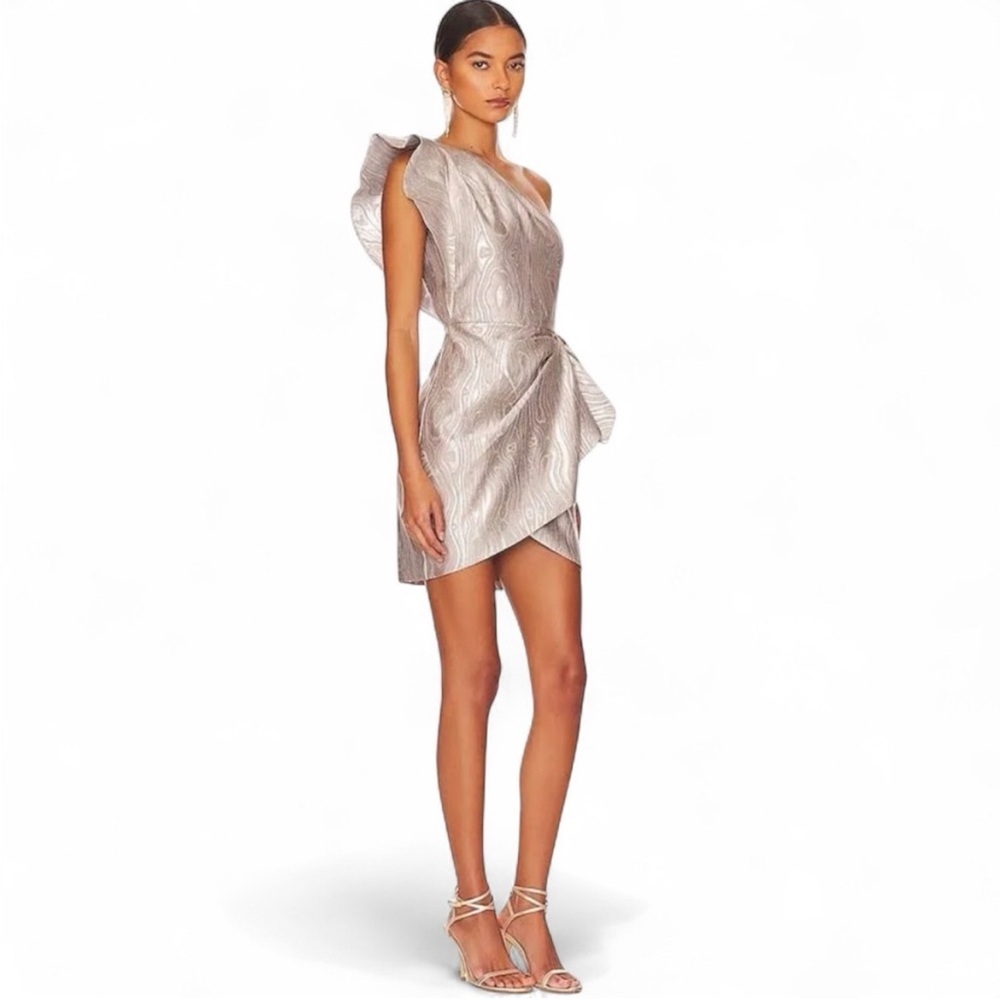 SAYLOR Ann One-Shoulder Silver Dress Size Small. NWT - Picture 2 of 12